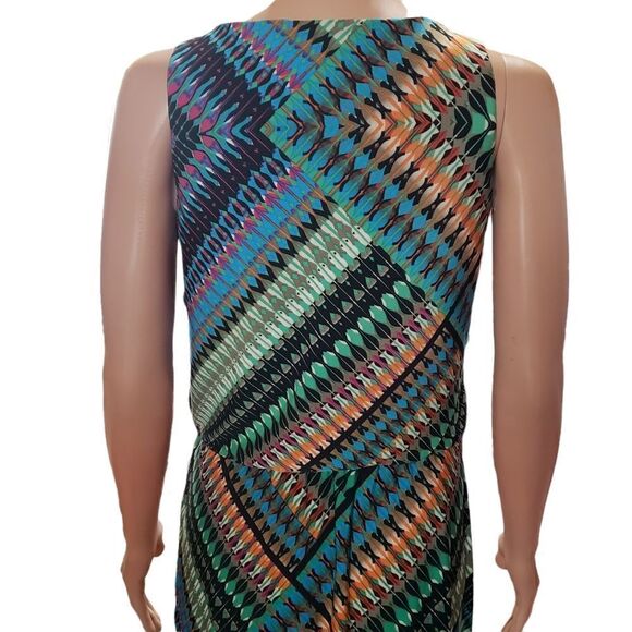 dressbarn Multicolored Beaded Neckline Dress Size 6 - Picture 7 of 16
